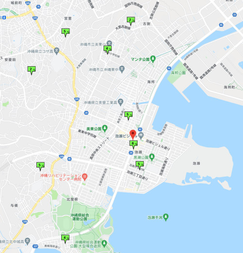 泡瀬周辺の公示地価変動率