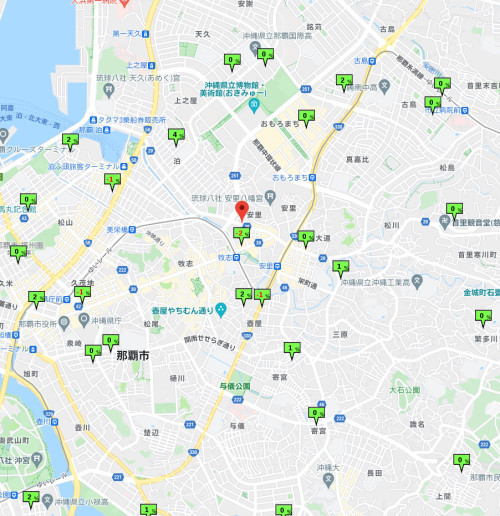 安里周辺の公示地価変動率